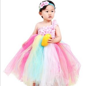 Unicorn dress with headband 🦄